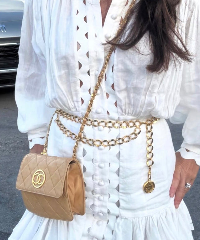 Chanel Two-Chain Medallion Belt