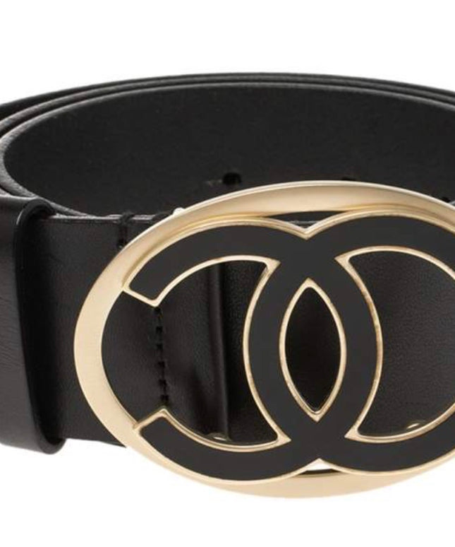 Chanel CC Belt – Black Leather with Silver Hardware