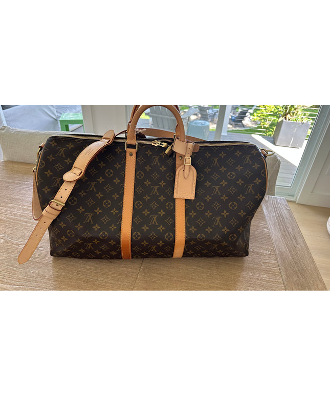Sold!! Louis Vuitton monogram keepall 55 bandoulier duffle