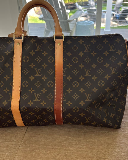 Sold!! Louis Vuitton monogram keepall 55 bandoulier duffle
