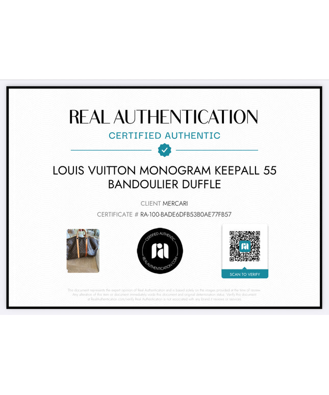 Sold!! Louis Vuitton monogram keepall 55 bandoulier duffle