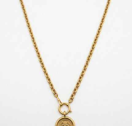 Chanel Paris Coin madallion chain necklace