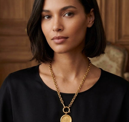 Chanel Paris Coin madallion chain necklace