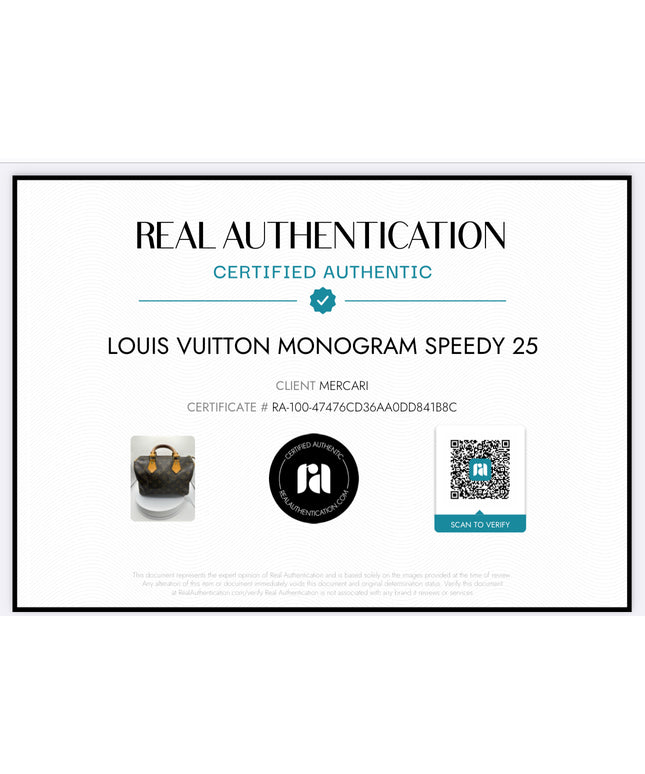 Sold!! LOUIS VUITTON Monogram Speedy 25 handbag