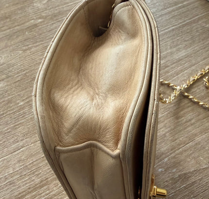 Chanel tan Quilted Leather Shoulder Bag