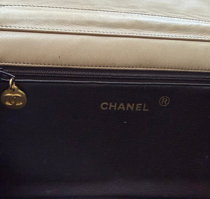 Chanel tan Quilted Leather Shoulder Bag