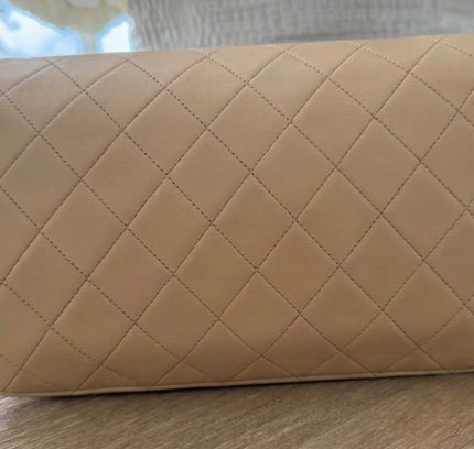 Chanel tan Quilted Leather Shoulder Bag