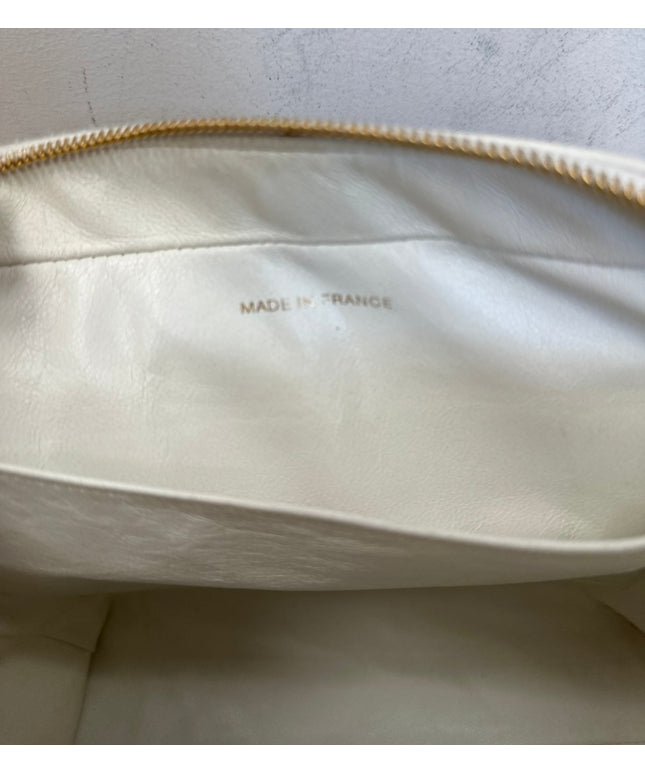 vintage Chanel white quilted calfskin handbag