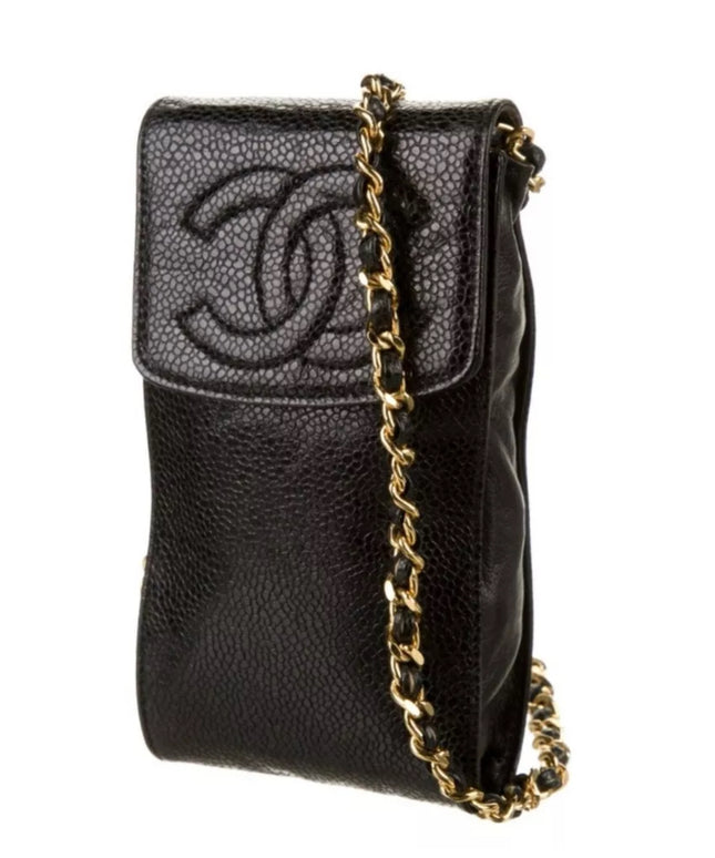 Sold!!Chanel leather phone case