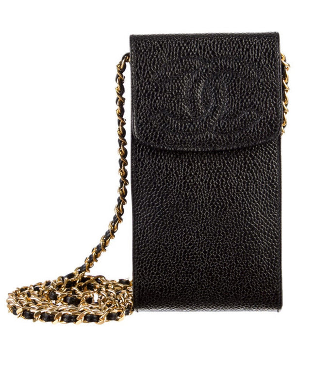 Sold!!Chanel leather phone case