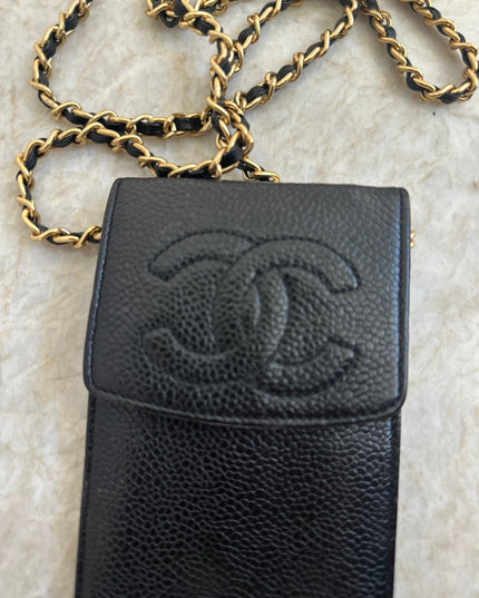 Chanel leather phone case