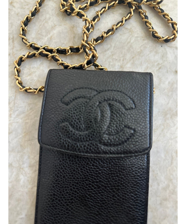 Sold!!Chanel leather phone case