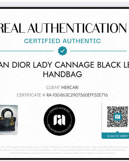 SOLD!! CHRISTIAN DIOR LEATHER LADY CANNAGE HANDBAG