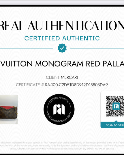 Louis Vuitton Mongram Pallas red leather