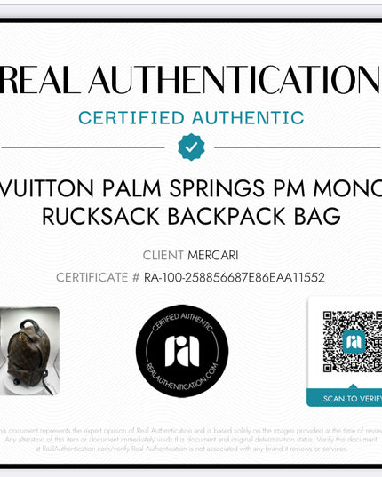 LOUIS VUITTON Monogram Palm Springs PM Backpack