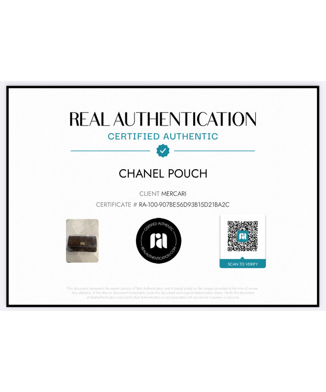 Sold!! Chanel blue velvet pouch with removable chain