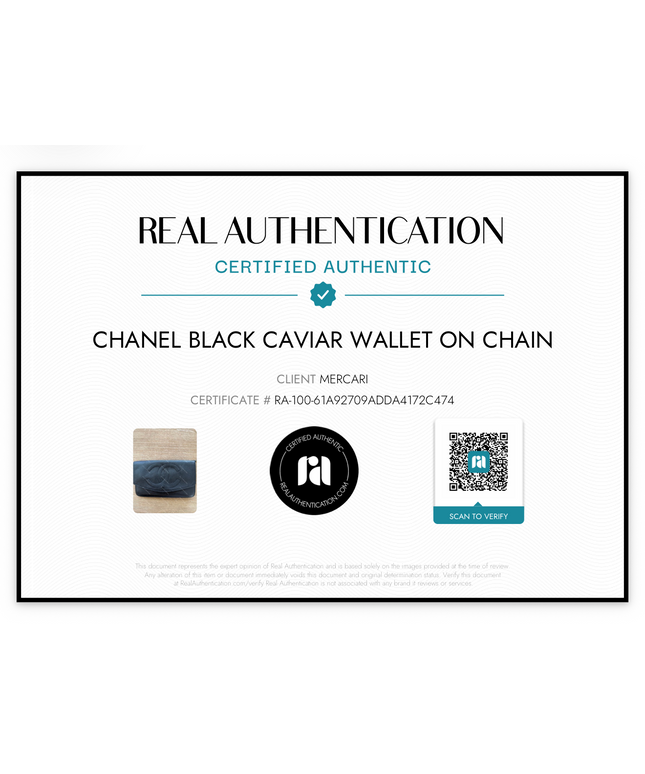 Black caviar wallet on chain