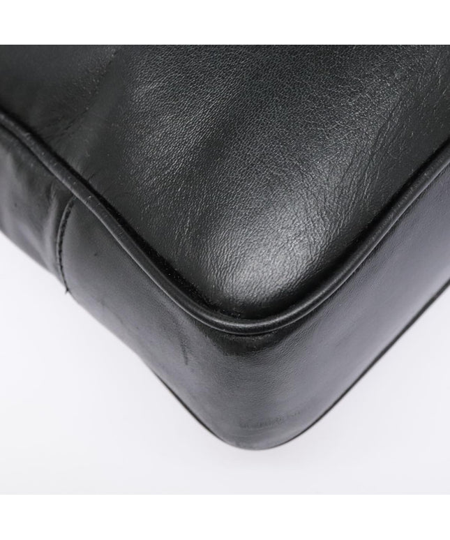 SOLD!! CHANEL Black calfskin leather Tote chain Bag